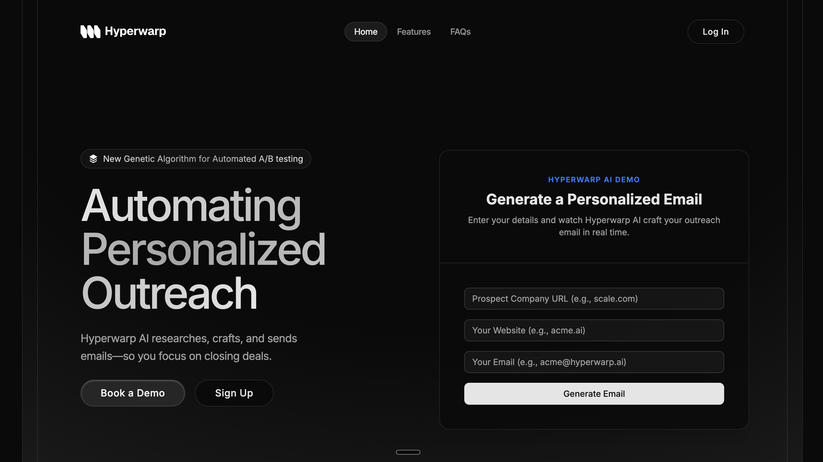 Hyperwarp.ai screenshot